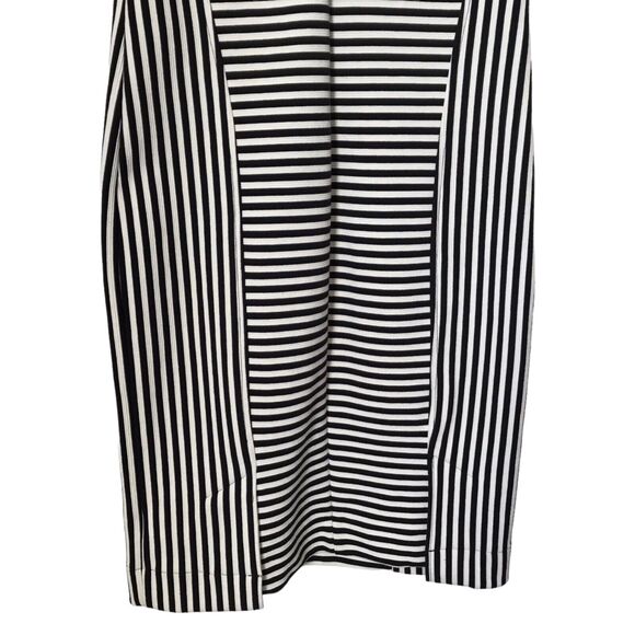 Joe Fresh Dress Size SP Black White Multi Striped Sleeveless Pencil Sheath - Picture 7 of 13